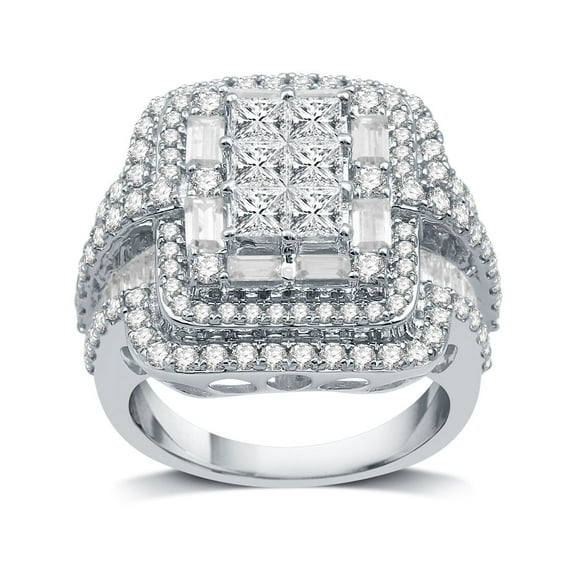 3.00 CT. T.W. Halo Diamond Ring in 14K Gold