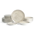 thumbnail image 1 of Christian Siriano Onyx 24-Piece Porcelain with Gold Rim Dinnerware Set, 1 of 7