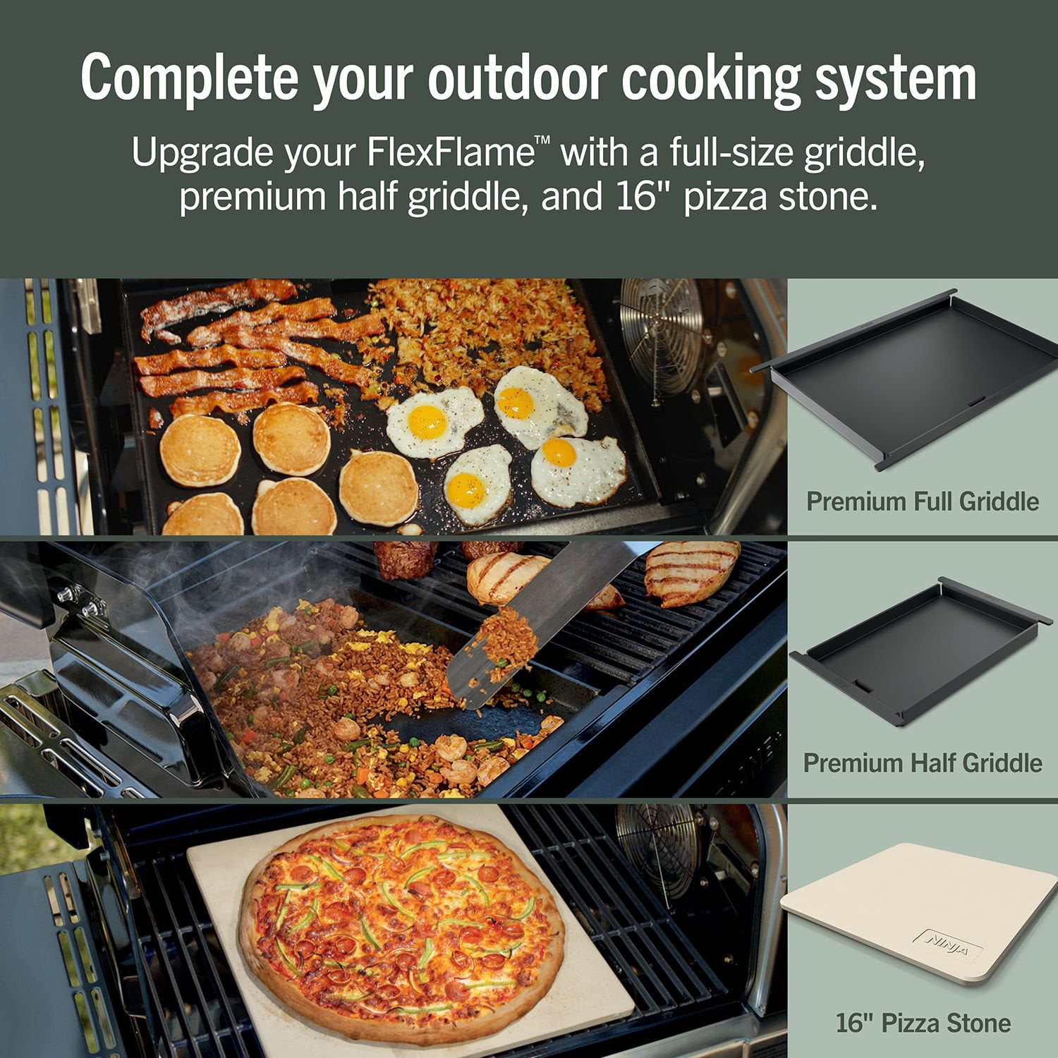 Ninja™ FlexFlame™ 5-in-1 Propane Gas Outdoor Cooking System