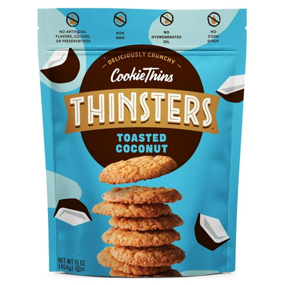 Thinsters Toasted Coconut Cookie Thins, 16 oz.