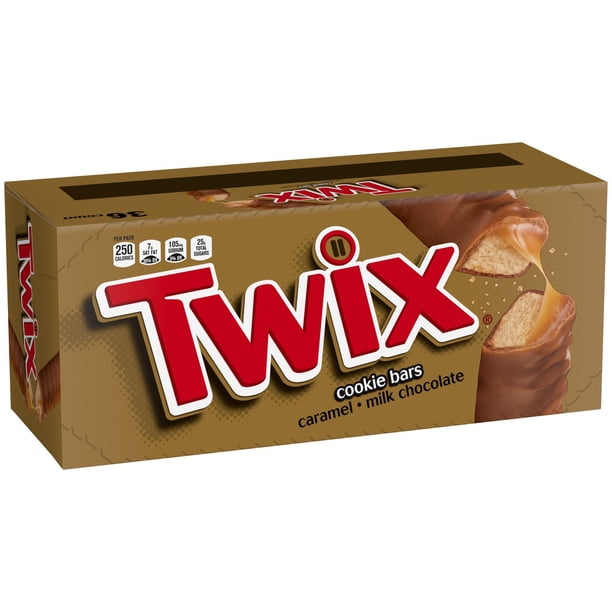 Twix Caramel Cookie Chocolate Candy Bars, Full Size, 1.79 oz., 36