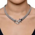 thumbnail image 3 of 0.35 CT. T.W. Diamond Horseshoe Necklace in Italian Sterling Silver, 3 of 3