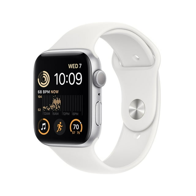 Apple Watch SE, 2nd Generation GPS 44mm Aluminum Case with Sport Band and Band Size