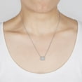 thumbnail image 6 of Lab Created Solitaire Halo Diamond Pendant Necklace in 18K Gold, 6 of 7