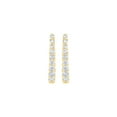 thumbnail image 2 of Round Cut Oval Shape Diamond Hoop Earrings in 14K Gold, 2 of 4