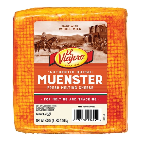 El Viajero Muenster Cheese, 3 lbs.