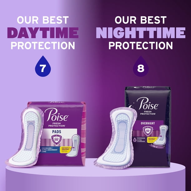 pois オールインワン Poise Incontinence Pads, 8 Drop Overnight, 84 ct. - Samsclub.com