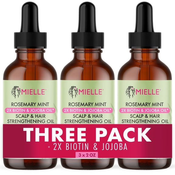 Mielle Rosemary Mint Scalp & Hair Strengthening Oil, 2 oz., 3 pk.