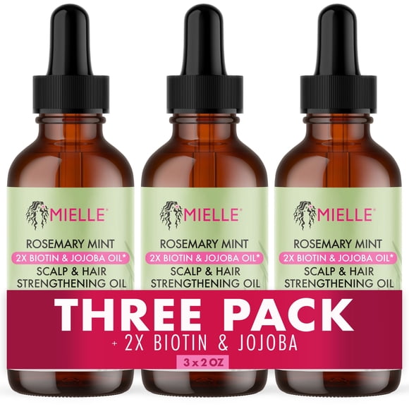 Mielle Rosemary Mint Scalp & Hair Strengthening Oil, 2 oz., 3 pk.