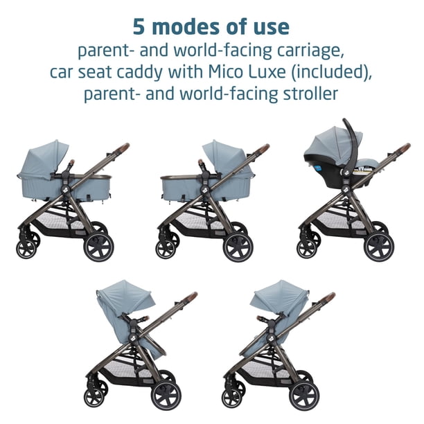 Maxi Cosi Zelia Luxe 5-in-1 Modular Travel System, Choose Color
