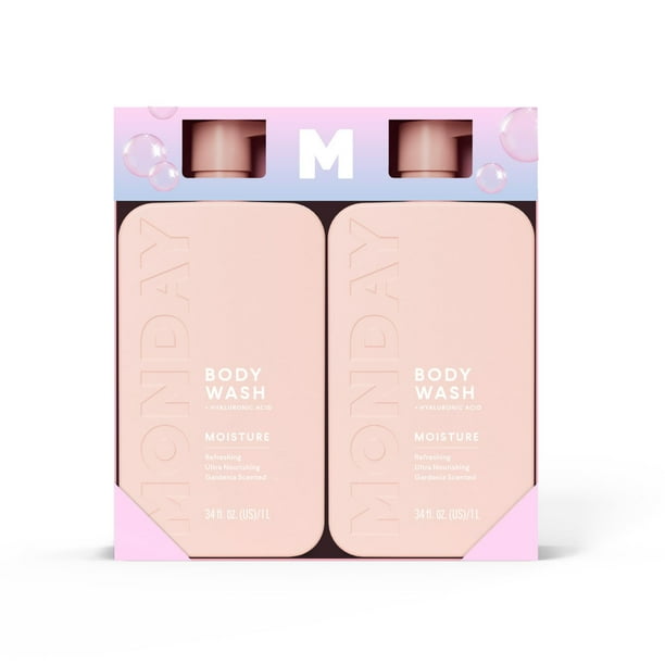 MONDAY Haircare MOISTURE Body Wash Bundle, 34 fl. oz., 2 pk