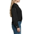 thumbnail image 3 of Express Women's Satin V-Neck Shirt, 3 of 6