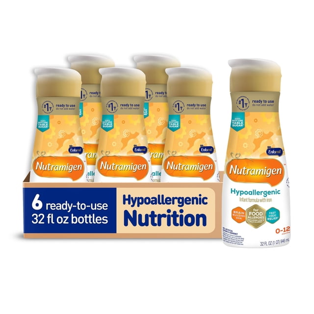 Nutramigen Hypoallergenic Liquid Baby Formula, 32 fl. oz., 6 pk.