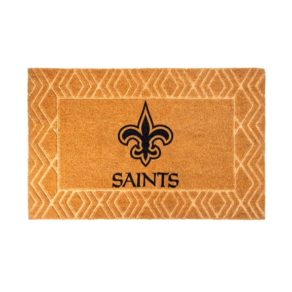 Logo Brands New Orleans Saints Coir Outdoor Mat