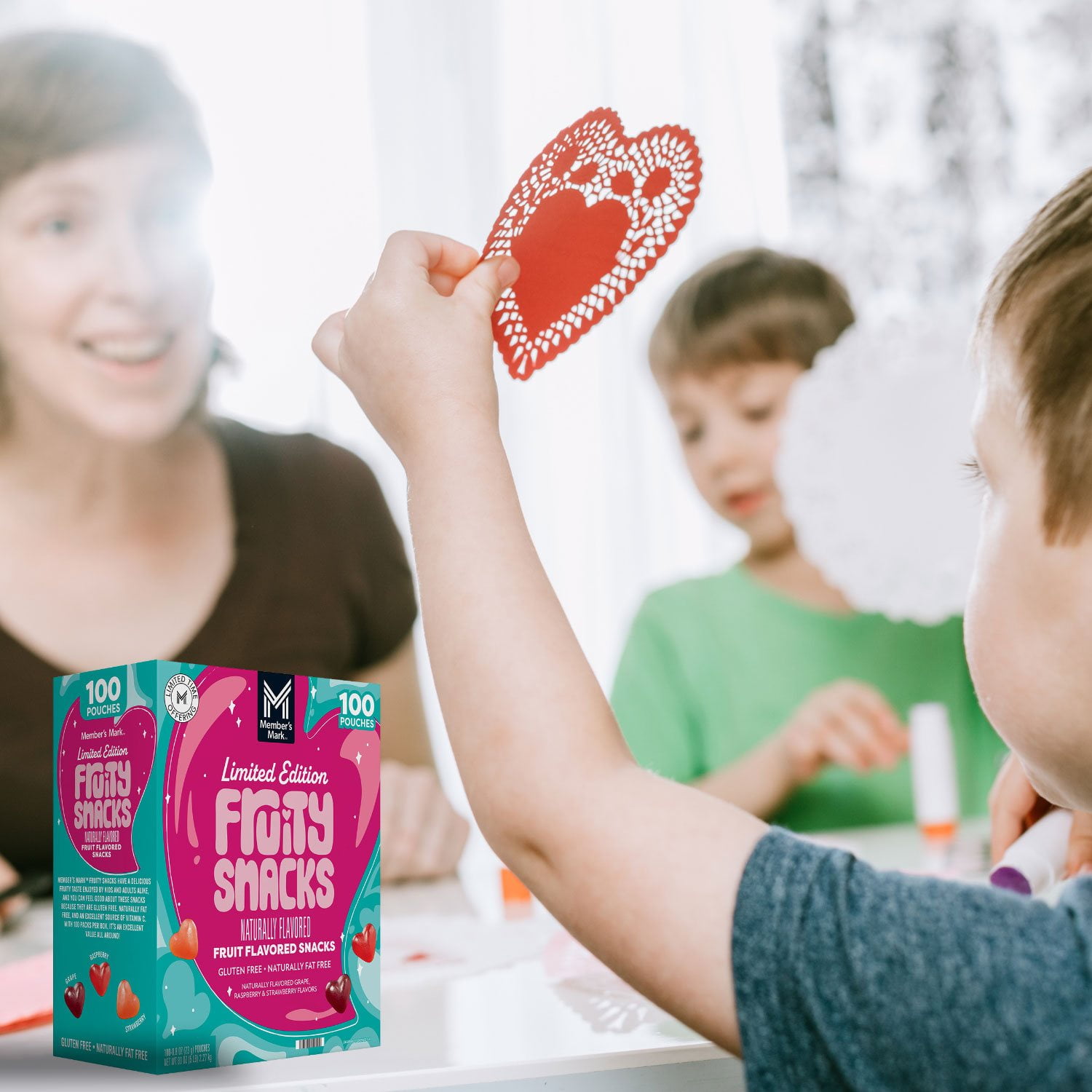 Member's Mark Valentine's Day Fruity Snacks 0.8 oz., 100 pk