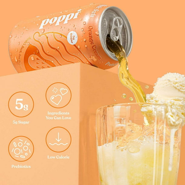 poppi Prebiotic Soda Cream Variety Pack, 12 fl. oz., 15 pk