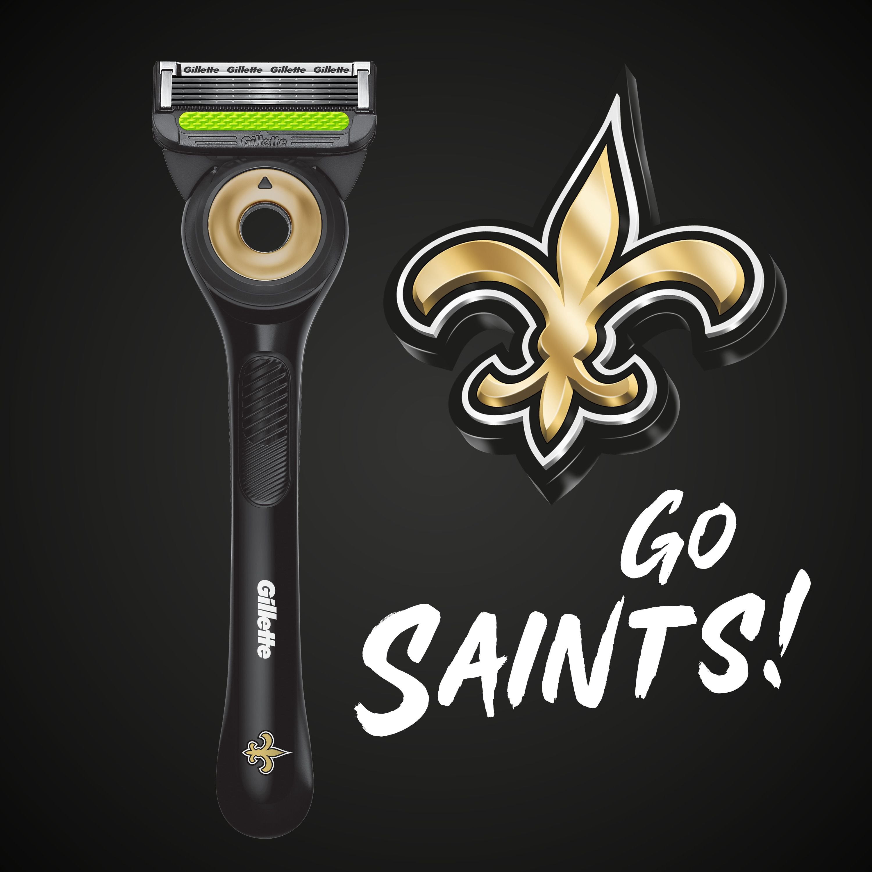 Gillette Labsメンズ剃刀 Black&Gold Edition3箱 Gillette Labs Official Saints Licensed Men's Razor, Handle + 8