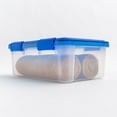 thumbnail image 4 of IRIS USA WeatherPro, 16 Quart Clear Plastic Storage Box with Protective Gasket Lid, 11.81" W x 17.43" L x 6.69" H, 6 Piece Set, 4 of 9