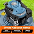 thumbnail image 4 of SENIX 20" 144cc 4-Cycle Gas Push Lawn Mower with Side Discharge, 4 of 5