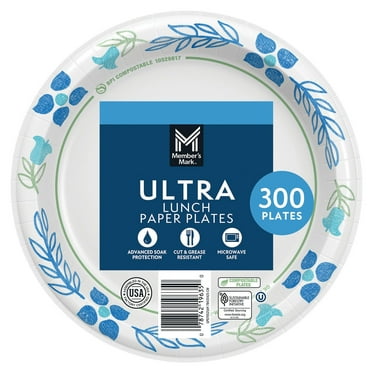 Member's Mark Ultra Lunch Paper Plates, 8.5", 300 ct.