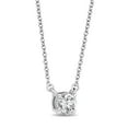 thumbnail image 2 of Round Cut Diamond Solitaire Necklace in 18K Gold, 2 of 7