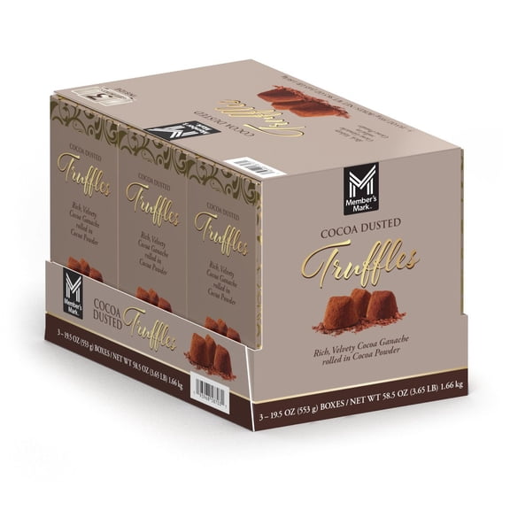 Member's Mark Cocoa Dusted Truffles, 58.5oz, 3 pk