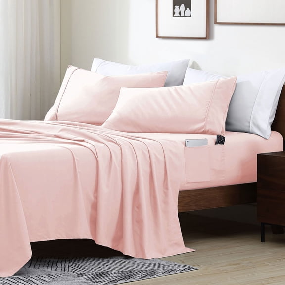 Swift Home Smart Sheet Set With 8" Side Storage Pockets, Assorted Sizes