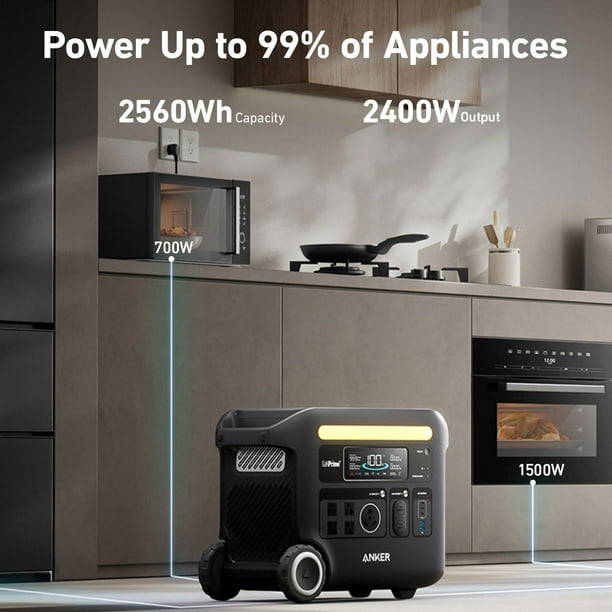 Anker SOLIX F2600 Portable Power Station - 2560W/2400W with 3 200W Solar  Panel - Samsclub.com