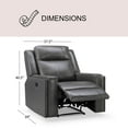 thumbnail image 6 of Rhodes 3-Piece Leather Manual Reclining Set, Assorted Colors, 6 of 23