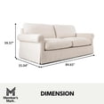 thumbnail image 3 of Member's Mark Brinkley Linen Rolled Arm Skirted Sofa, 3 of 8