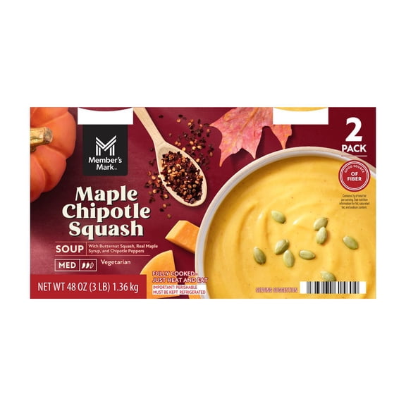 Member's Mark Maple Chipotle Squash Soup, 48 oz., 2 pk.