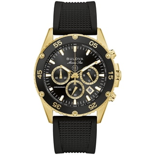 Bulova Marine Star Black Dial Watch, 41.5mm