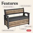 thumbnail image 4 of Keter Signature Collection 60 Gal. Resin Deck Box Storage Bench, 4 of 14