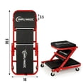 thumbnail image 3 of Simpli-Magic Multi Purpose Foldable 2-in-1 Rolling Garage & Mechanic Creeper Seat and Work Stool, 3 of 8
