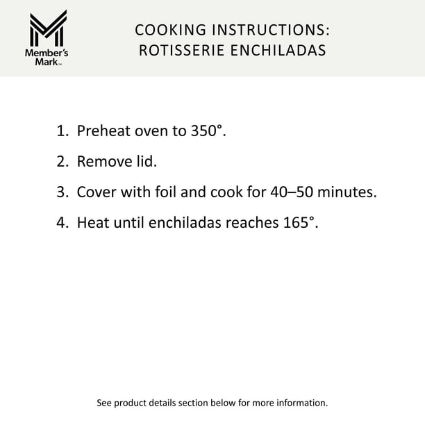 Member's Mark Rotisserie Chicken Enchiladas, priced per pound