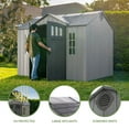 thumbnail image 3 of Lifetime 10' x 8' Outdoor Storage Shed, Gray, 3 of 12