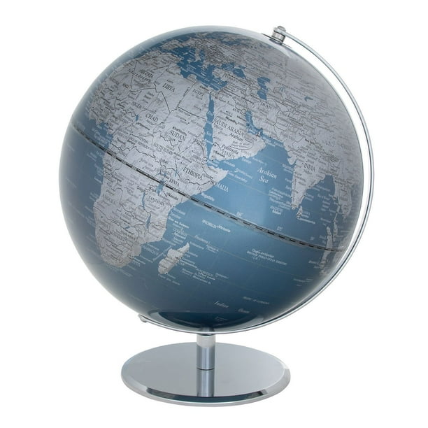 Advantus World Globe, 12 Inch Diameter with Stand, Blue School or