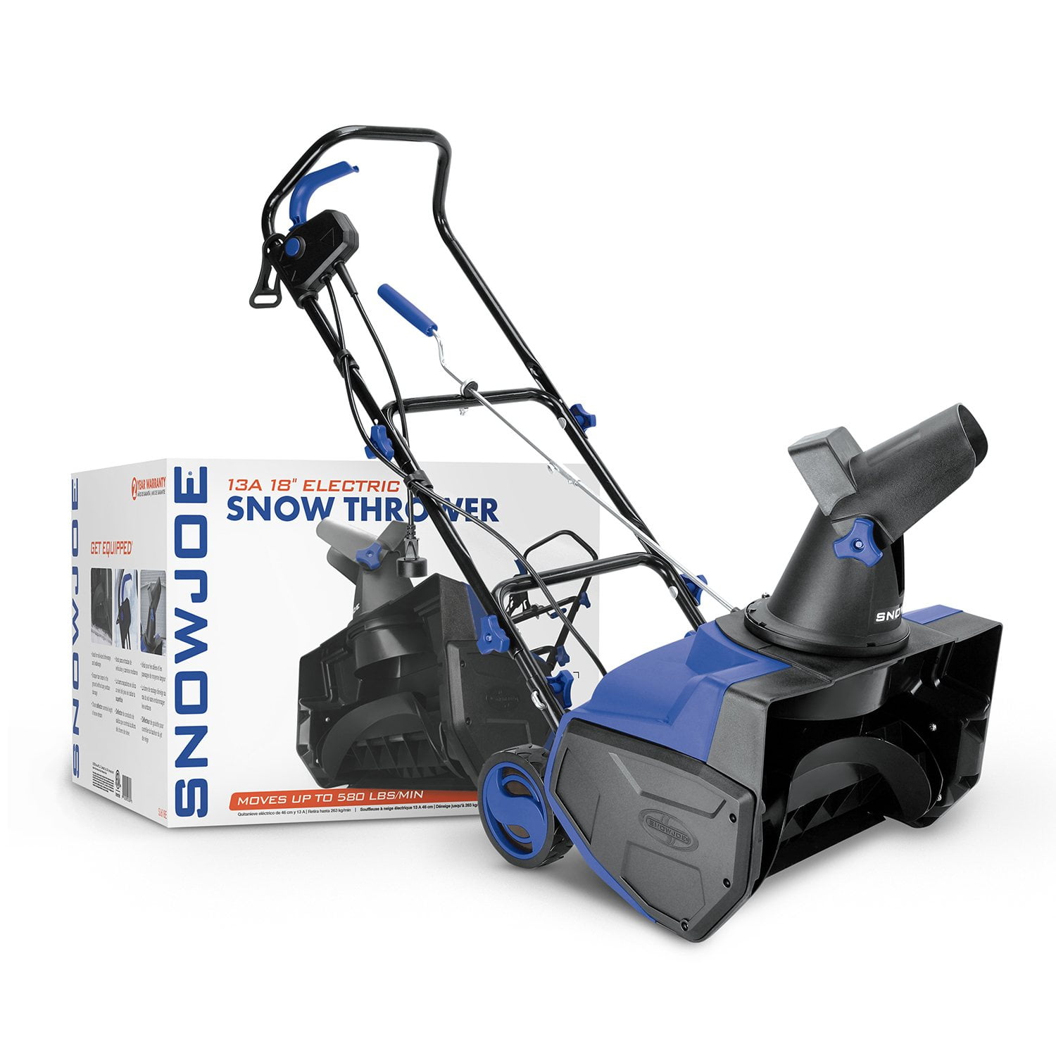 Snow Joe SJ618E Electric Single Stage Snow Thrower, 18-Inch, 13
