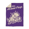 thumbnail image 1 of Logo Brands TCU Horned Frogs Luxe Dreams Throw, 60" x 80", 1 of 6