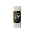 thumbnail image 2 of Fitbit Charge 5 Advanced Fitness and Health Tracker with Built-in GPS, Stress Management Tools and 24/7 Heart Rate Bundle, Lunar White, One Size (Bonus Band Included), 2 of 7
