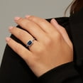 thumbnail image 4 of Emerald Cut Gemstone & 0.23 Halo Diamond Ring in 14K Gold, 4 of 4
