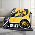 thumbnail image 2 of Logo Brands Iowa Hawkeyes 60"x70" Super Plush Blanket, 2 of 6