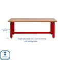 thumbnail image 5 of Seville Classics UltraHD Height Adjustable Workbench, 72" W x 25" D x 28.5”- 42” H, 5 of 15