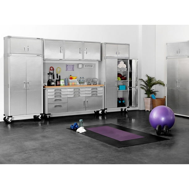 Seville Classics UltraHD 2 Piece Rolling Steel Garage Storage