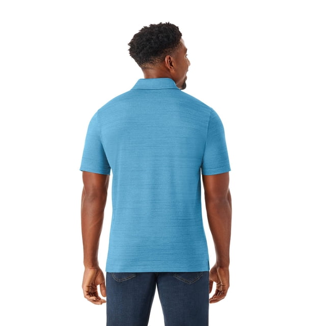 Member’s Mark Men’s Performance Polo — 2-Piece Bulk Bundle (Blue, Assorted Sizes) 2