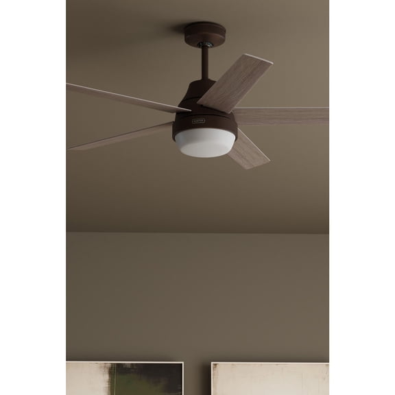 Hunter Aerodyne Wi-Fi ENERGY STAR Ceiling Fan with LED Light Kit and Handheld Remote, Assorted Sizes & Colors