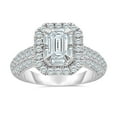 thumbnail image 1 of 1.45 CT. T.W. Emerald Cut Halo Diamond Ring in 14K Gold, 1 of 5