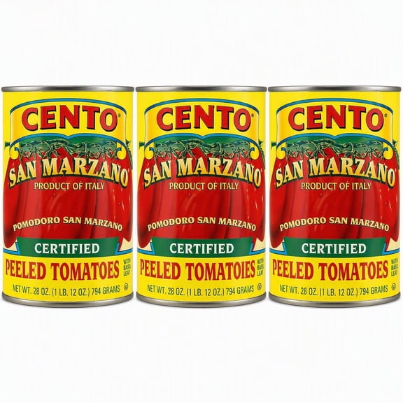 Cento Certified San Marzano Whole Peeled Tomatoes, 3 pk.