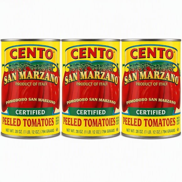 Cento Certified San Marzano Whole Peeled Tomatoes, 3 pk.