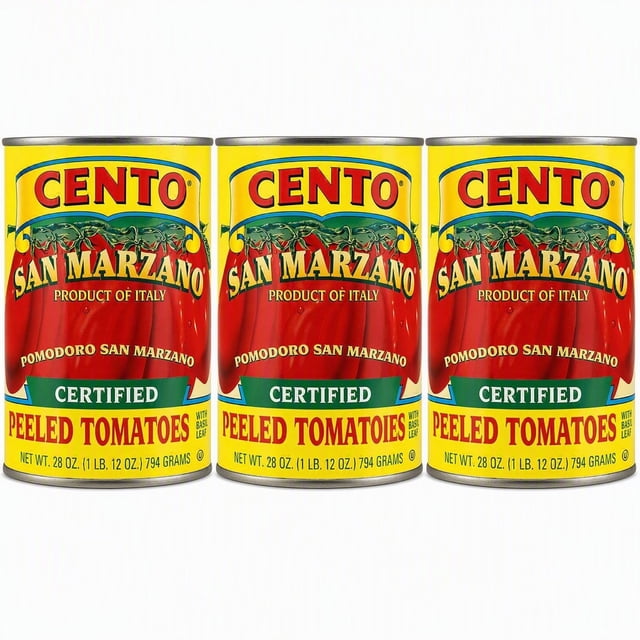 Cento Certified San Marzano Whole Peeled Tomatoes, 3 pk.